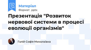 Презентація "Розвиток нервової системи в процесі еволюції організмів"