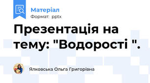 Презентація на тему: "Водорості ".