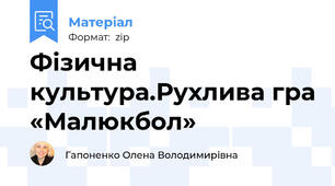 Фізична культура.Рухлива гра «Малюкбол»