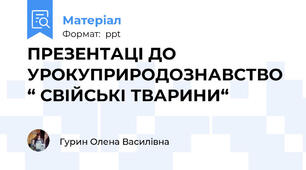 ПРЕЗЕНТАЦІ ДО УРОКУПРИРОДОЗНАВСТВО “ СВІЙСЬКІ ТВАРИНИ“