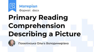 Primary Reading Comprehension Describing a Picture