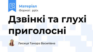 Дзвінкі та глухі приголосні