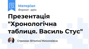 Презентація "Хронологічна таблиця. Василь Стус"