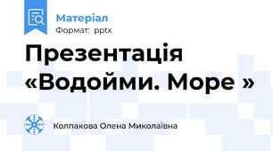 Презентація «Водойми. Море »
