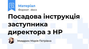 Посадова інструкція заступника директора з НР