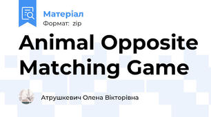 Animal Opposite Matching Game