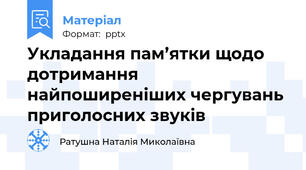 Укладання пам’ятки щодо дотримання найпоширеніших чергувань приголосних звуків