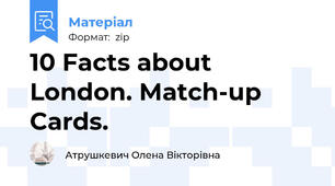 10 Facts about London. Match-up Cards.