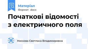 Початкові відомості з електричного поля