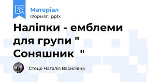 Наліпки - емблеми для групи " Соняшник  "