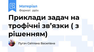 Приклади задач на трофічні зв’язки ( з рішенням)