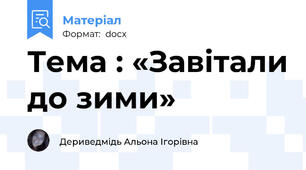 Тема : «Завітали до зими»