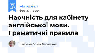 Наочність для кабінету англійської мови. Граматичні правила