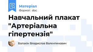 Навчальний плакат "Артеріальна гіпертензія"