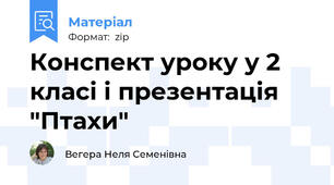 Конспект уроку у 2 класі і презентація "Птахи"