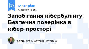 Запобігання кібербулінгу. Безпечна поведінка в кібер-просторі