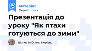 Презентація до уроку "Як птахи готуються до зими"