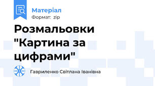 Розмальовки "Картина за цифрами"