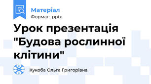 Урок презентація "Будова рослинної клітини"