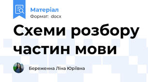 Схеми розбору частин мови