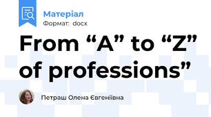 From “A” to “Z” of professions”