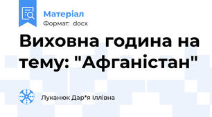 Виховна година на тему: "Афганістан"