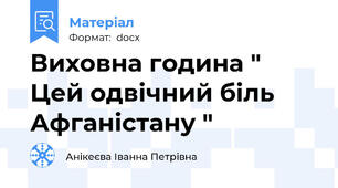 Виховна година " Цей одвічний біль Афганістану "