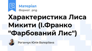 Характеристика Лиса Микити (І.Франко "Фарбований Лис")