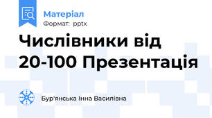 Числівники від 20-100 Презентація