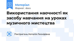 Використання наочності як засобу навчання на уроках музичного мистецтва