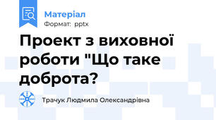 Проект з виховної роботи "Що таке доброта?