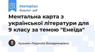 Ментальна карта з української літератури для 9 класу за темою "Енеїда"