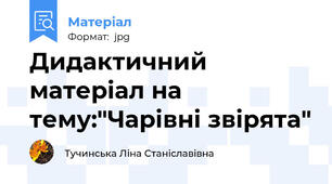 Дидактичний матеріал на тему:"Чарівні звірята"