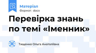 Перевірка знань  по темі «Іменник»