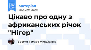 Цікаво про одну з африканських річок "Нігер"