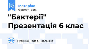 "Бактерії" Презентація 6 клас