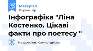 Інфографіка "Ліна Костенко. Цікаві факти про поетесу "