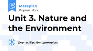 Unit 3. Nature and the Environment