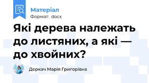 Які дерева належать до листяних, а які — до хвойних?