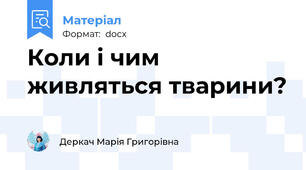 Коли і чим живляться тварини?