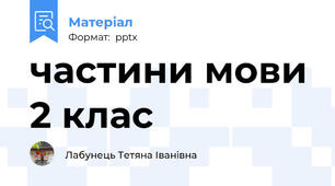 частини мови 2 клас
