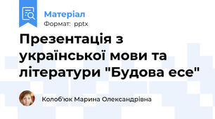 Презентація з української мови та літератури "Будова есе"