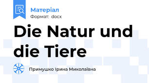 Die Natur und die Tiere