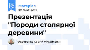 Презентація  "Породи столярної деревини"