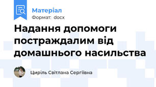 Надання допомоги постраждалим від домашнього насильства
