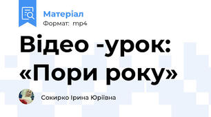 Відео -урок: «Пори року»