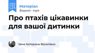 Про птахів цікавинки для вашої дитинки