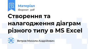 Створення та налагодження діаграм різного типу в MS Excel