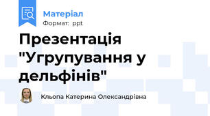 Презентація "Угрупування у дельфінів"