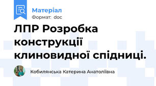 ЛПР Розробка конструкції клиновидної спідниці.